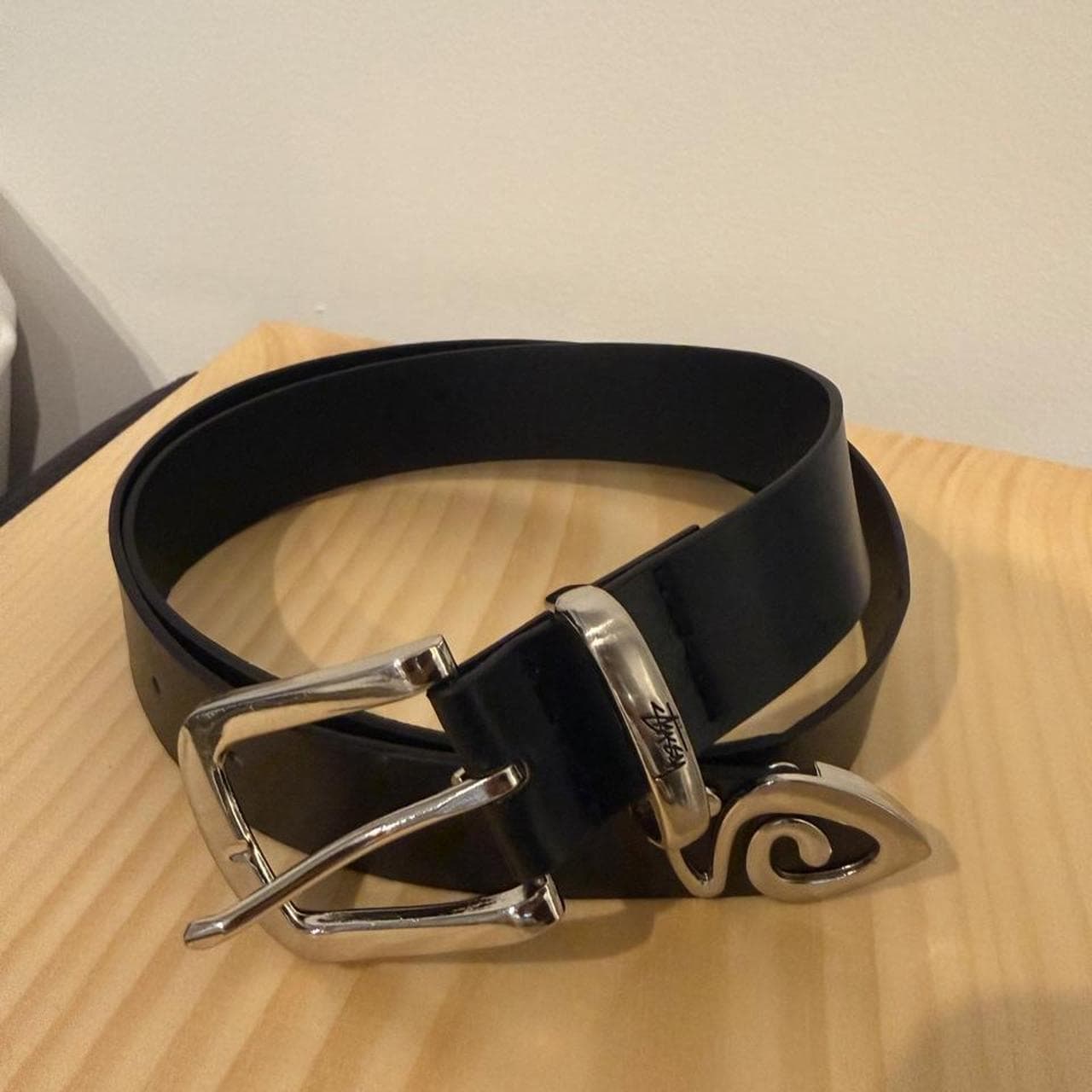S metal belt black