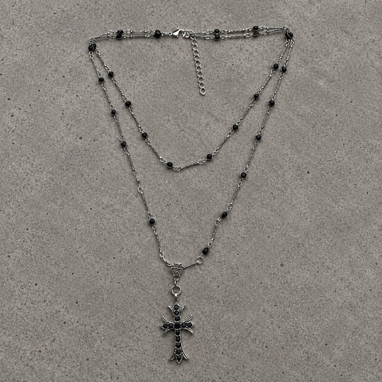 y2k black crystal cross